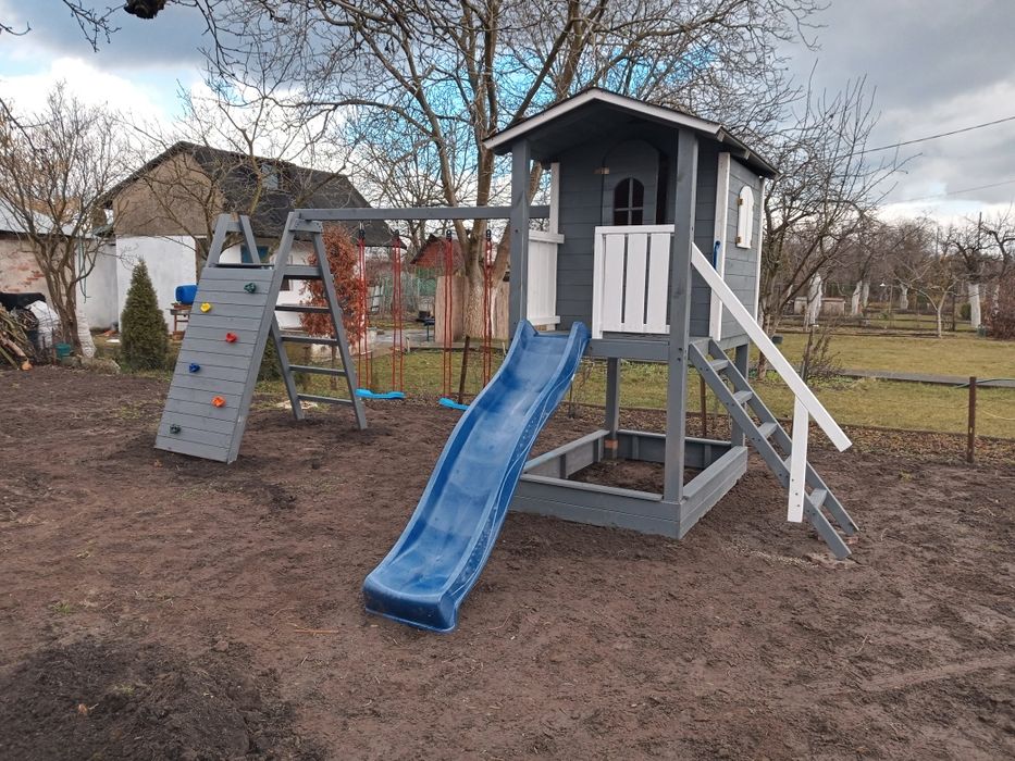 Posezonowe Wyprzedaż Plac zabaw domek huśtawka ścianka wspinaczkowa ślizg