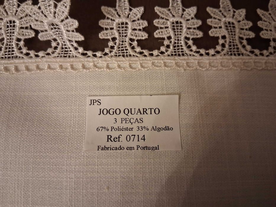 Jogo de 3 Naperons de quarto, novos