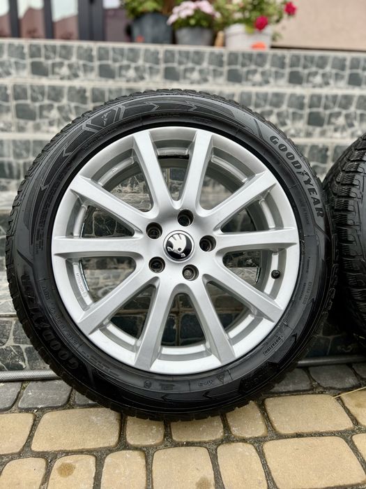 Колеса в зборі 5х112 r17 зима 215/55 Passat B6 B7 Golf Skoda A7 Superb