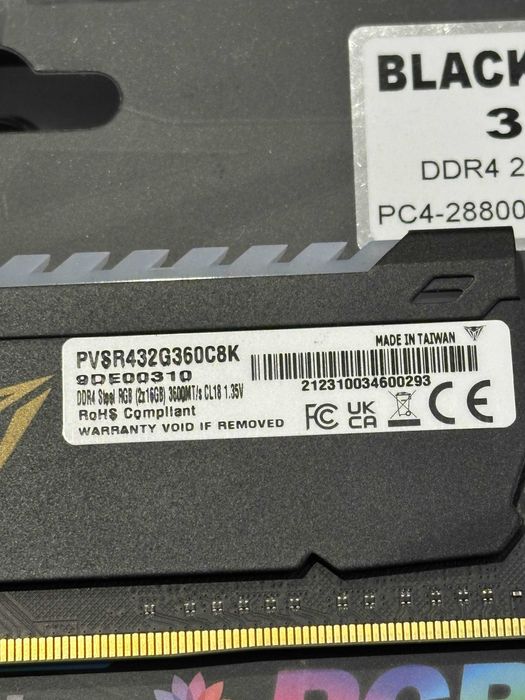 Patriot 32GB (2x16GB) 3600MHz CL18 RGB