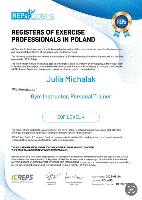 Trener Personalny/Treningi Personalne