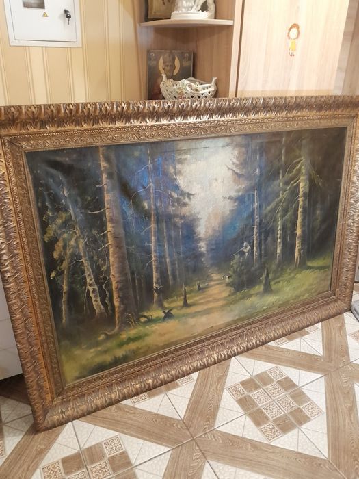 Продам  старинную картину  холст масло