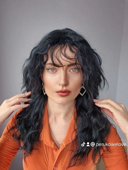 Peruka czarna kręcone włosy afro włosy jak naturalne peruki damskie
