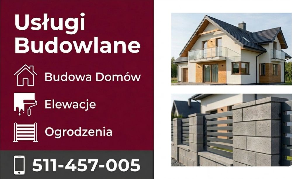 Domy, docieplenia, elewacje, ogrodzenia