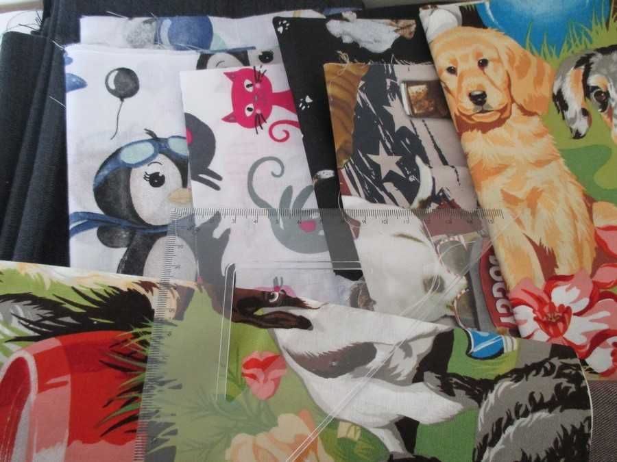 Um quilo de tecidos variados