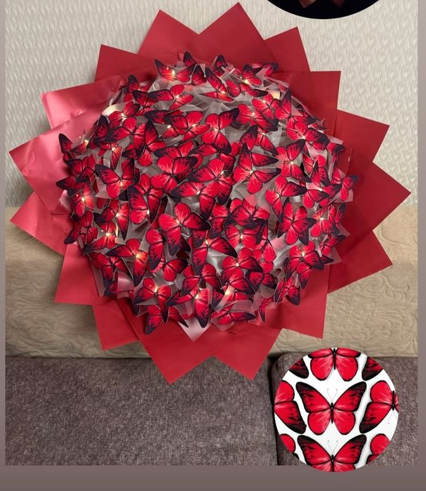 Букети з метеликів . Чудовий подарунок коханій, дівчині, матусі, дочці