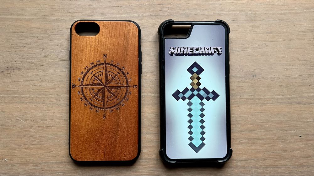 Etui Iphone 7-8 Minecraft i Róża wiatrów/kompas
