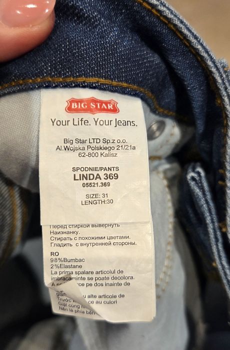 Jeansy Big Star nowe W31 L30