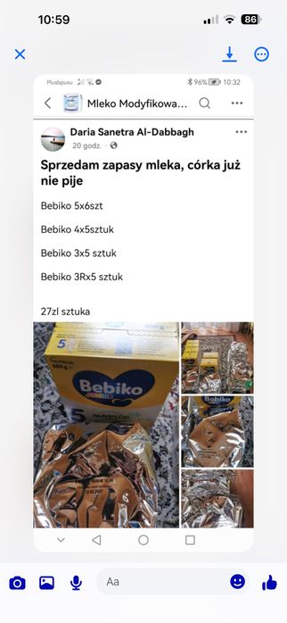 Mleko BEBIKO tanio 40 sztuk