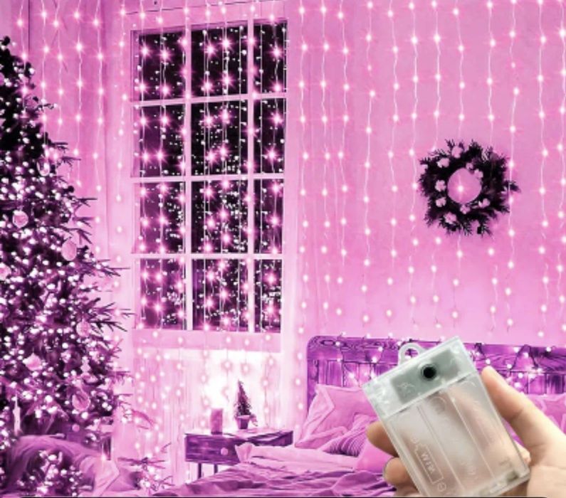 Гирлянда штора роса