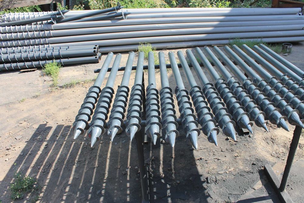 Винтовие сваи, гвинтові палі, геошурупи, наконечникі сва, низька ціна