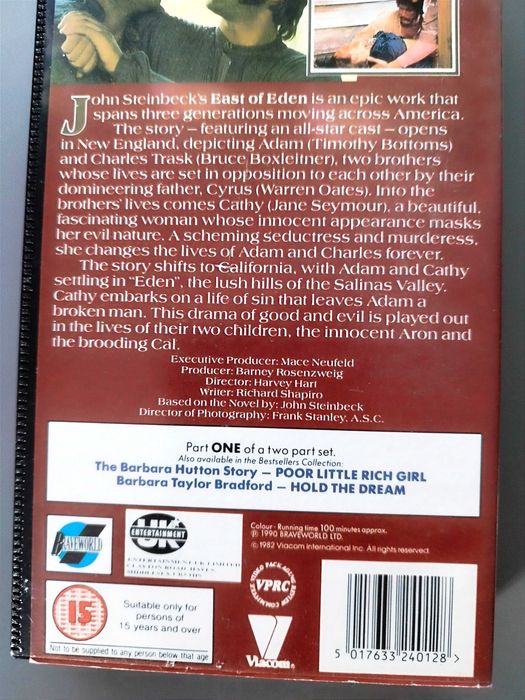 VHS: East of Eden (2 VHS)