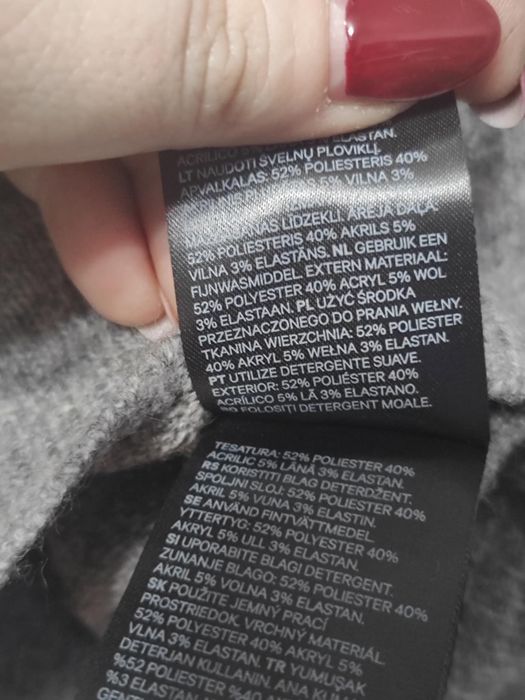 Sweter szary rozpinany