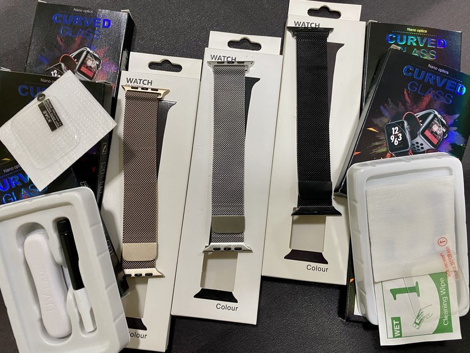 Kit Pelicula Pulseira - Apple Watch 1/2/3/4/5/6/SE/7/8/9/Ultra