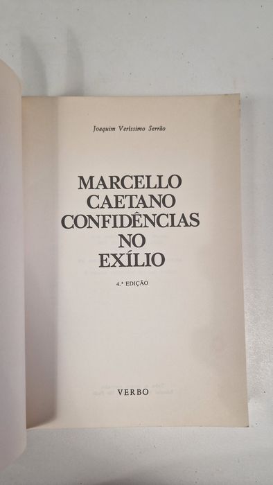 Livro Marcelo Caetano, Confidências no Exilio
