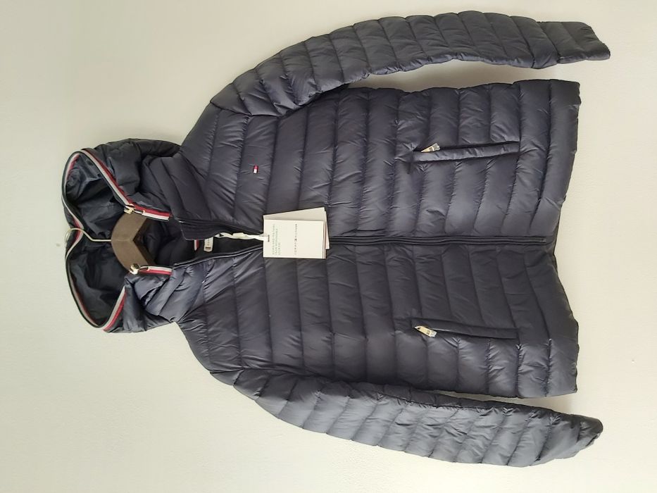 Kurtka puchowa krótka bomberkaTOMMY HILFIGER navy granat S