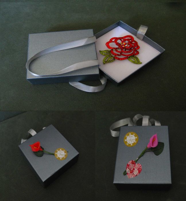 Alfinete / Broche / Pregadeira Rosa Vermelha NOVO