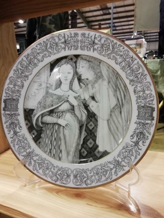 Lima de Freitas - Mestres da Literatura Portuguesa -4 pratos porcelana