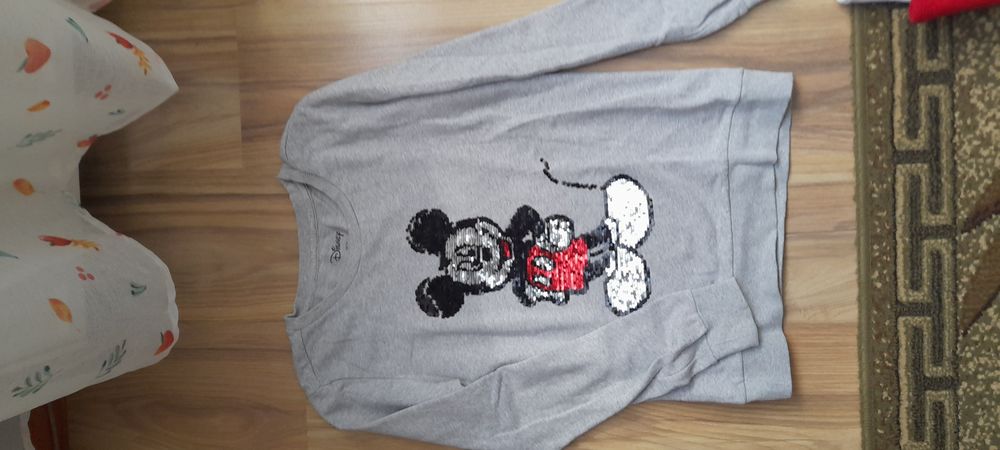 Nluza bawełniana 158-164 damska cekinowe 2stronna aplikacja z przodu Mickey
