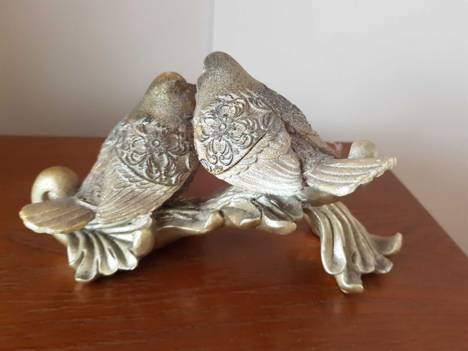 Figurka złotych ptaszków 2szt.