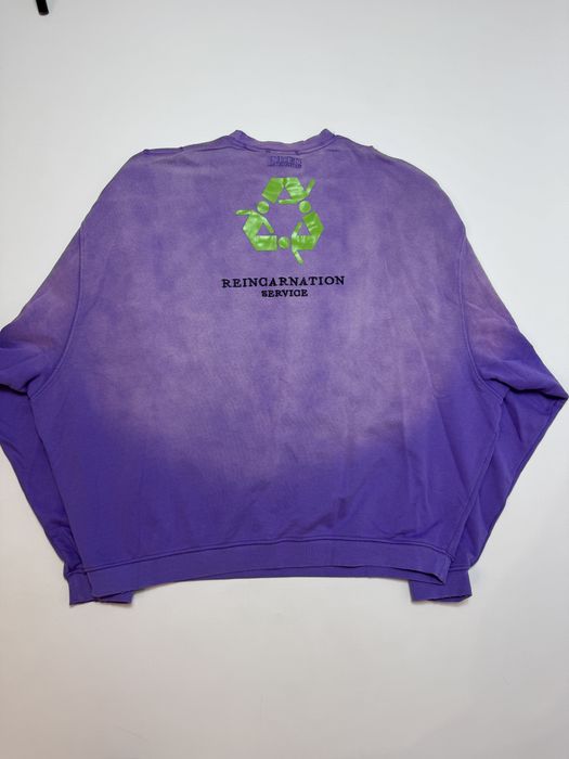 Світшот Vetements Not doing thit today Washed  purple S M