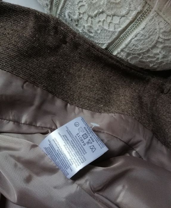 BPC j.Nowa zgrabna garsonka brąz żakiet marynarka spódnica S S/M