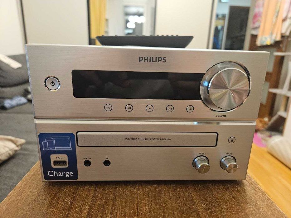 Philips BTD7170/12 – wieża odtwarzacz dvd + pilot oryginalny jak nowa Bluetooth HDMI ARC Amplituner wieża kino stereo