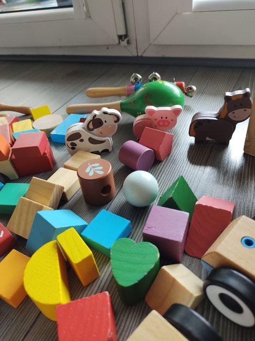 Zestaw drewnianych zabawek