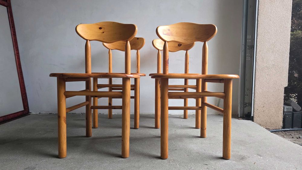 Duńskie krzesła sosnowe Rainer Daumiller