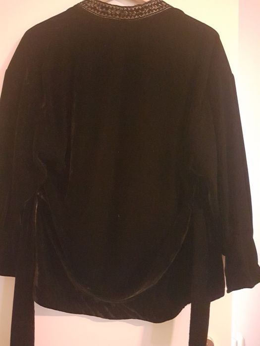 Casaco de veludo preto