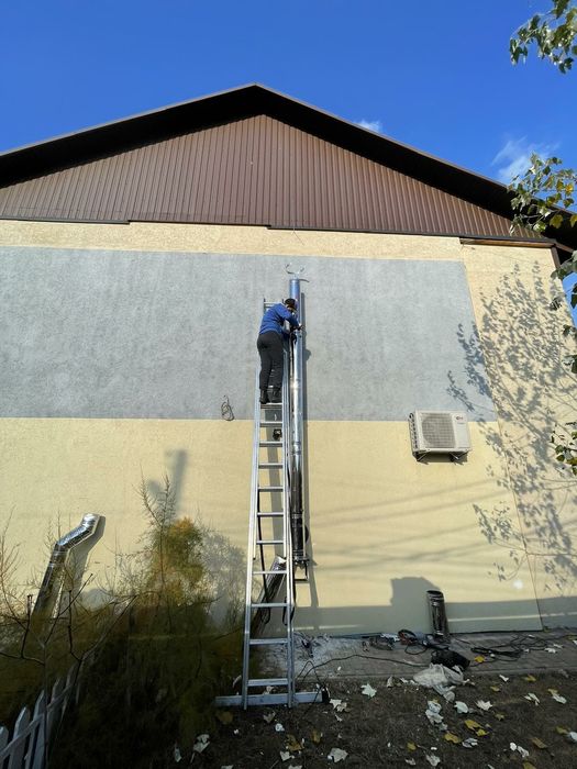 Дымоходы вентиляция сендвіч Сендвич труби Монтаж установка димоходів