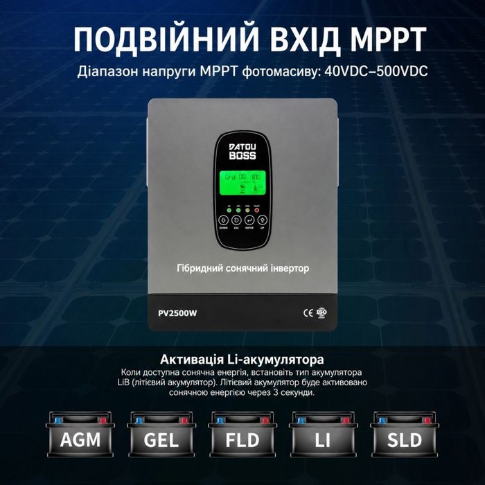 Комплект резервного живлення DATOUBOSS 1800 Вт + LiFePO₄ Datou Boss 12V 100Ah Наявність!