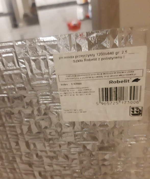 plexa szkło z polistyrenu 120x64cm. Nowe. Dwie sztuki