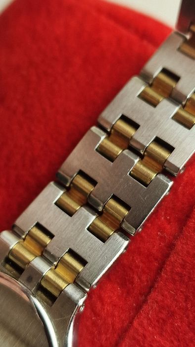 Omega de ville stal i złoto 750