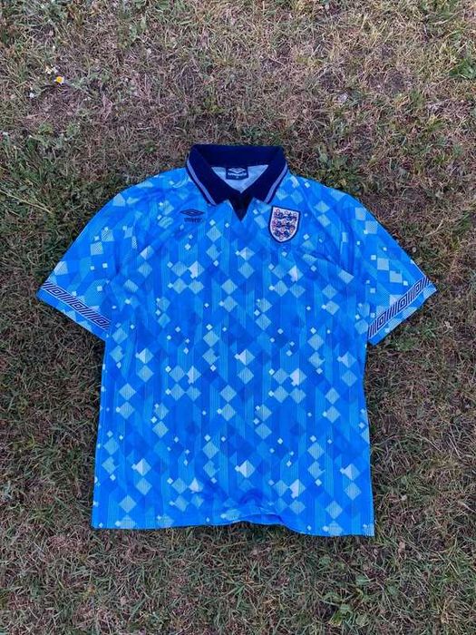 Koszulka piłkarska Anglia 1990 reedycja Umbro retro niebieski 2XL