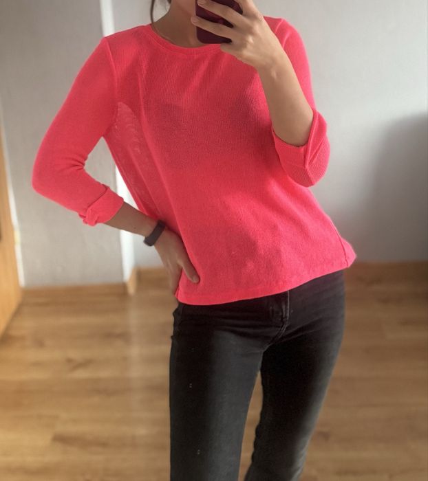 Sweter bluzka różowa