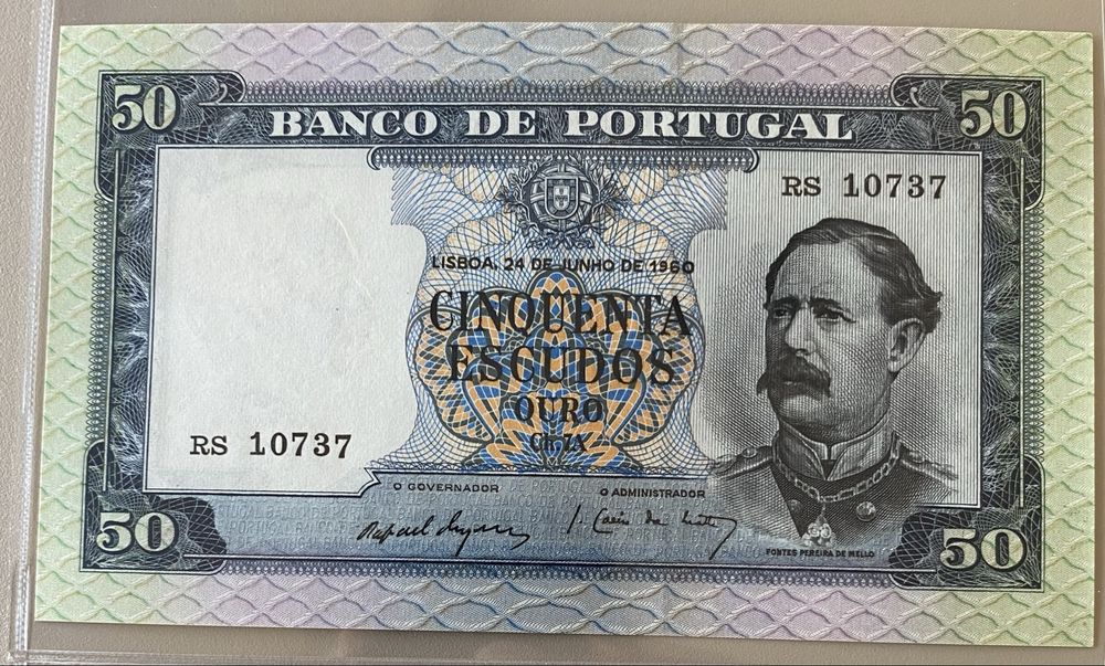 Nota 50$00 Ch.7A - Fontes Pereira de Melo 24/06/1960