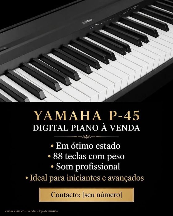 Piano Como novo