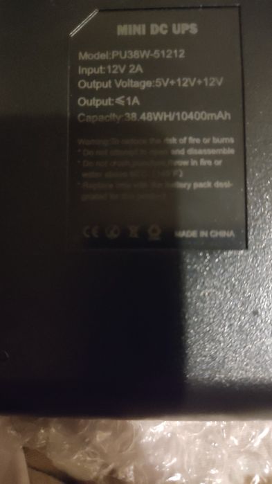 Блок безперебійного живлення Step4Net PU38W-51212 (mini UPS 10500мАг)