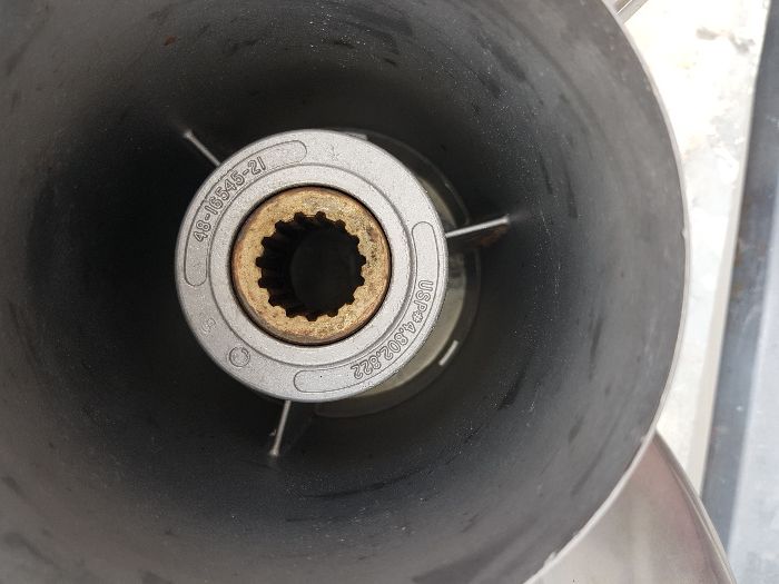 13 7/8x21 śruba laser II mercury quicksilver stalowa nierdzewna