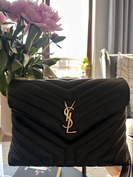 Torebka YSL, Loulou medium, lambskin, czarna, oryginal