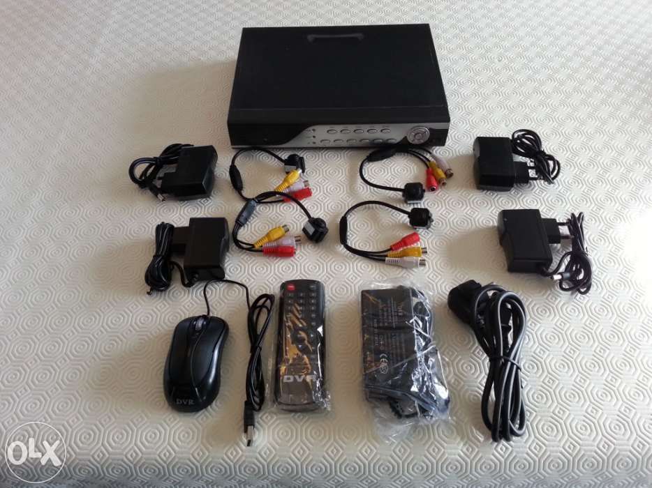 Sistema video vigilancia CCTV 4 cameras minusculas + DVR 4 canais