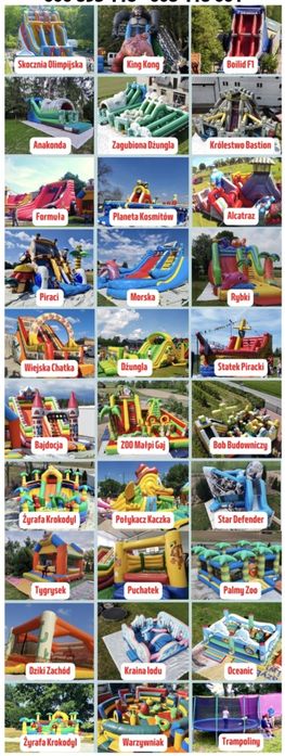 Dmuchana zjeżdżalnia, plac zabaw, tor przeszkód, dmuchaniec - wynajem