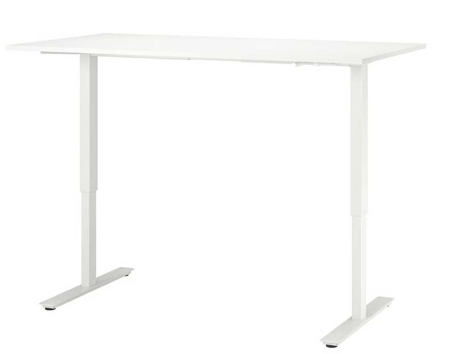 Secretária Ikea sentado/em pé, branco, tampo de 160x80 cm