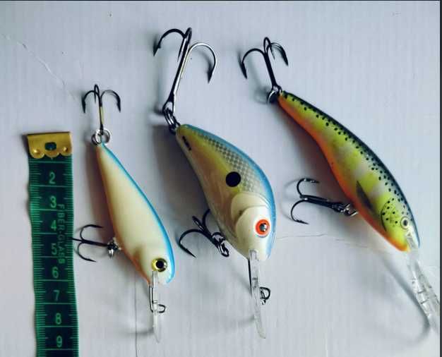 Woblery , Rapala Deep Tail Dancer 9 cm, Salmo Rattlin Hormnet 6,5 cmi Dorado Invader 6 cm