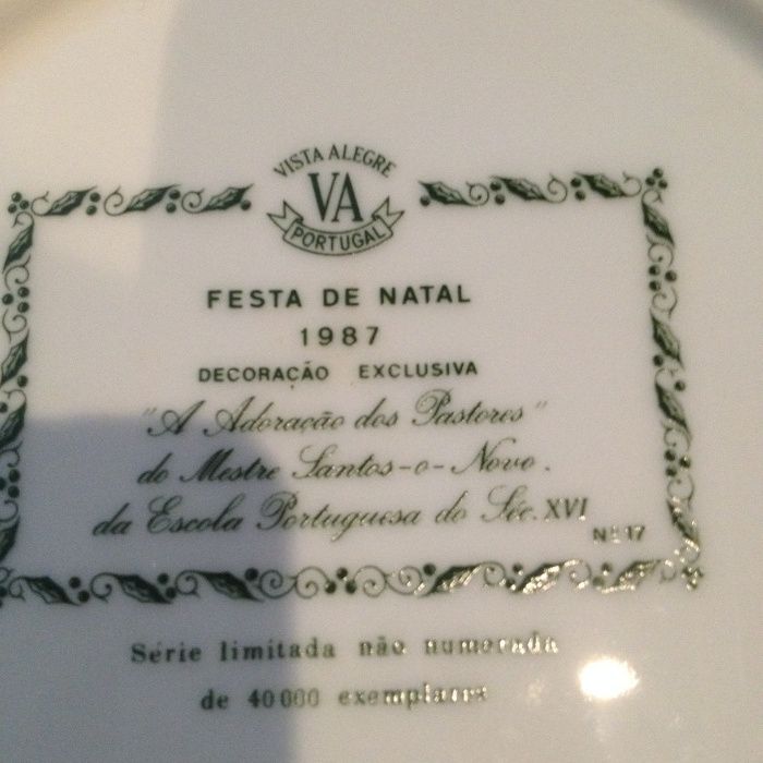 Prato Natal Vista Alegre - 1987