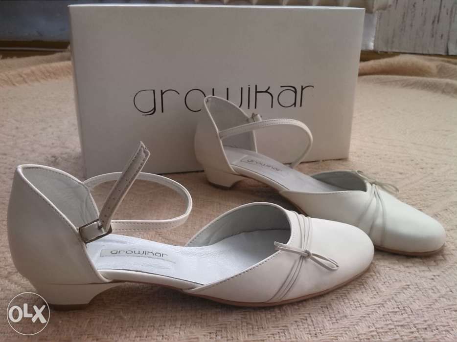 Buty ślubne GROWIKAR kolor ECRII, rozmiar 37 (25 cm - wew. wkładka)