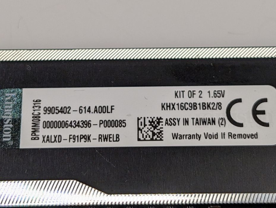 Kingston HyperX DDR3  8GB  1600MHz CL9 1.65V