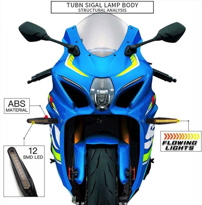 Piscas LED para moto universais - 2 unidades (NOVOS)