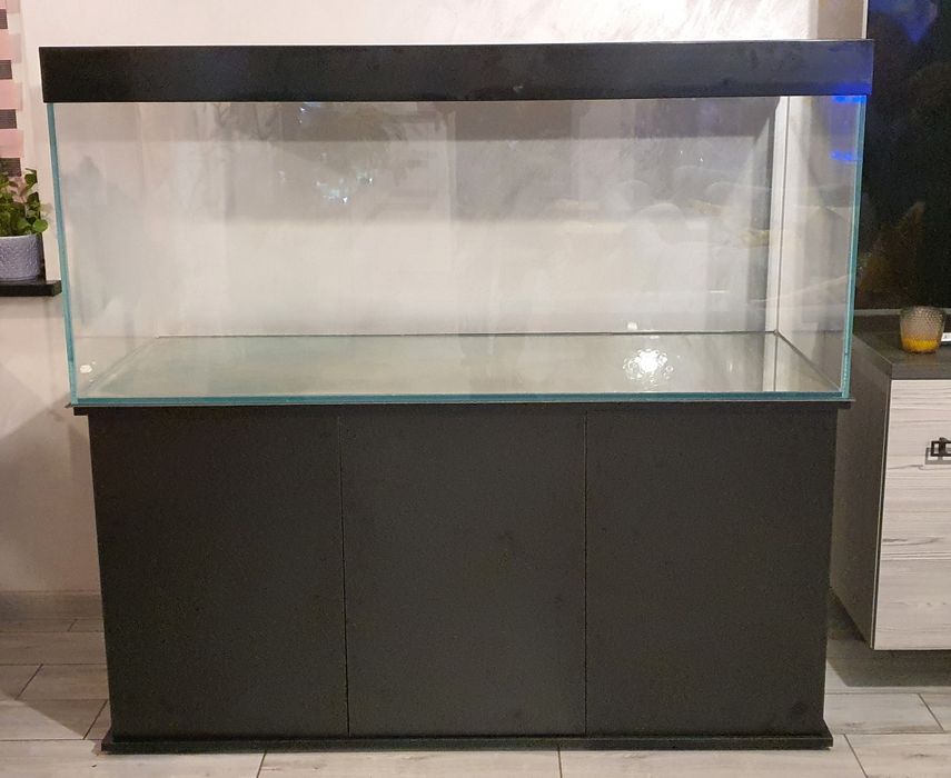 Zestaw akwariowy 150x50x60 akwarium szafka pokrywa alu